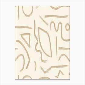 Beige Abstract Pattern Canvas Print