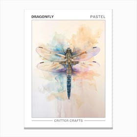 Dragonfly Pastel Watercolour 2 Poster Leinwandbild