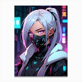 Cyberpunk Girl 4 Canvas Print