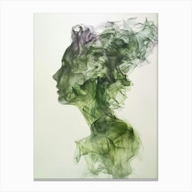 Smoke Portrait Of A Woman 6 Canvas Print