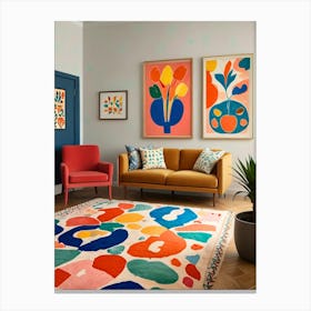 Colorful Living Room Canvas Print