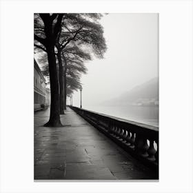 Como, Italy,  Black And White Analogue Photography  4 Canvas Print