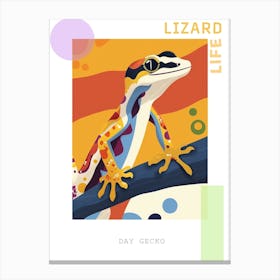 Day Gecko Abstract Modern Illustration 1 Poster Canvas Print