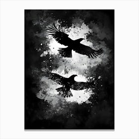 Ravens In Flight Canvas Print