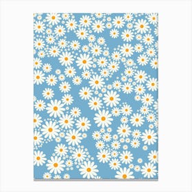 Daisy Garden | 02 - Blue Canvas Print