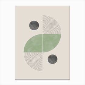 Green Geometric Modern graphic Design Canvas Print