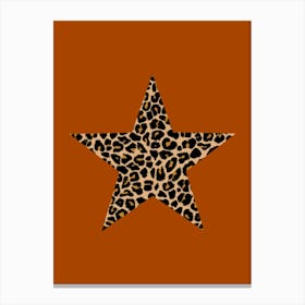 Leopard Print Star 1 Leinwandbild