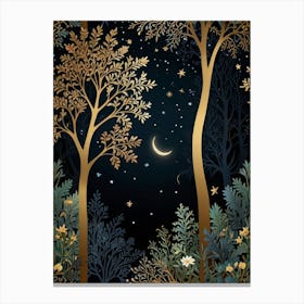 Night In The Forest 4 Canvas Print