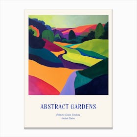 Colourful Gardens Biltmore Estate Gardens Usa 1 Blue Poster Canvas Print