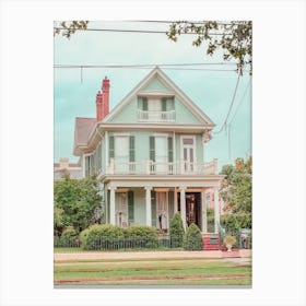 Pastel House In New Orleans Canvas Print