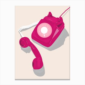 Pink Telephone 2 Canvas Print