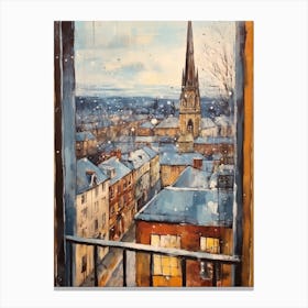 Winter Cityscape Oxford United Kingdom Canvas Print