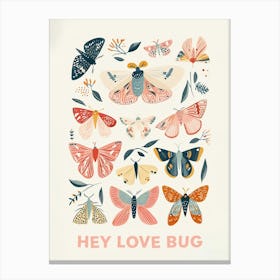Hey Love Bug Poster 4 Canvas Print