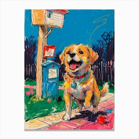 Dog On The Street Canvas Print