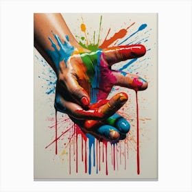 Colorful Hands Canvas Print