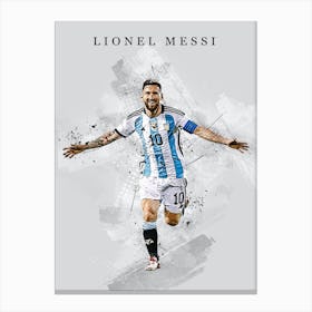 Lionel Messi Argentina 3 Canvas Print