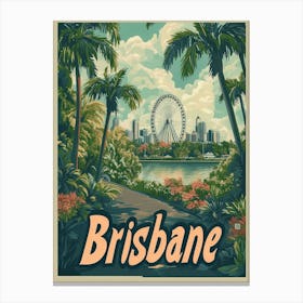 Aihrgdesign A Classic 1960s Travel Poster For Brisbane Showca F037627d 4d0f 4390 9070 678096c2ad03 1 Canvas Print