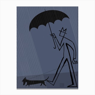 Raindog Canvas Print
