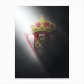 Sporting De Gijón Spain Football Poster Canvas Print