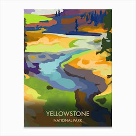 Yellowstone National Park Travel Poster Matisse Style 1 Canvas Print
