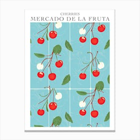 Mercado De La Fruta Cherries Illustration 3 Poster Canvas Print