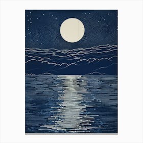 Moonlight Over Water Canvas Print