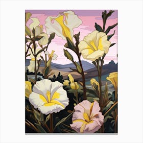 Evening Primrose 1 Flower Painting Canvas Print