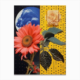 Surreal Florals Sunflower 1 Flower Painting Canvas Print