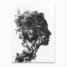 Smoke - Portrait Of A Woman 1 Canvas Print