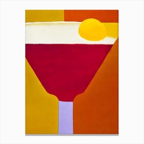 Clover Club Paul Klee Inspired Abstract Cocktail Poster Canvas Print