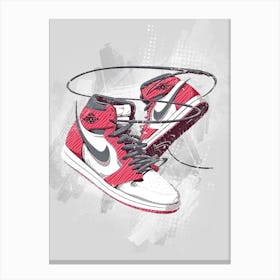 Sneakers Nike Jordan 1 Painting Canvas Print