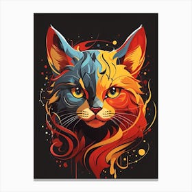 Cat Painting Canvas Print