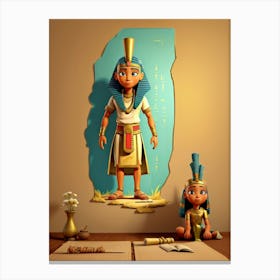 Egyptian Wall Sticker Canvas Print