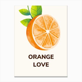 Orange Love Canvas Print
