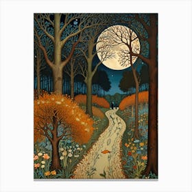 William Morris Moonlight In The Woods 93 Canvas Print