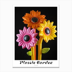 Bright Inflatable Flowers Poster Sunflower 2 Canvas Print