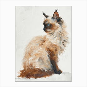 Turkish Angora Cat Painting 4 Canvas Print