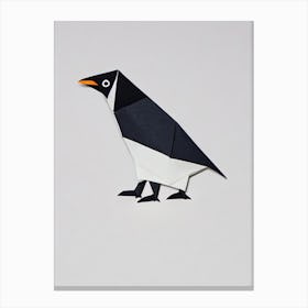 Penguin Origami Bird Canvas Print