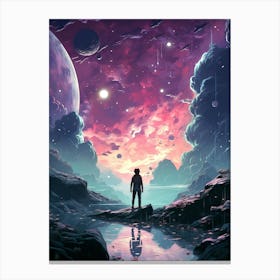 Space Landscape Canvas Print