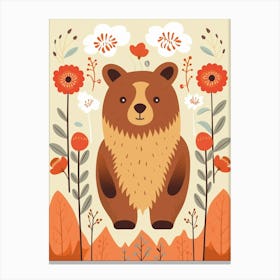 Baby Animal Illustration  Bear 6 Canvas Print