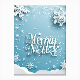 A Festive Greeting Design Winter Themed Typography Converges On A Celebratory Header Decorated Wit (4) Canvas Print