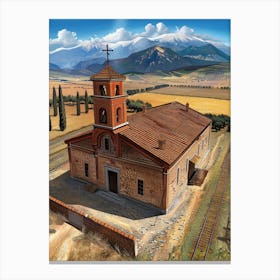 Old Church In The Countryside Canvas Print