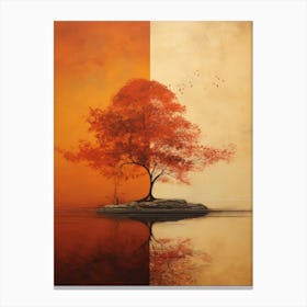 Tree in autumn colors Canvas Print