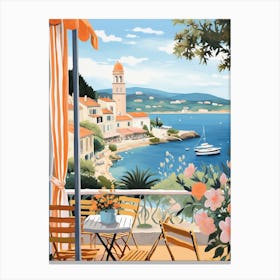 Saint Tropez France 1 Illustration Canvas Print