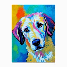 Kuvasz Fauvist Style dog Canvas Print