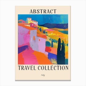 Abstract Travel Collection Poster Italy 2 Canvas Print