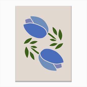 Blue Tulips Canvas Print