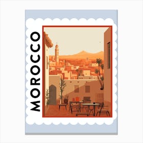 Morocco 3 Travel Stamp Poster Canvas Print