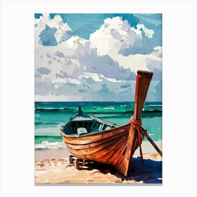 Boat On The Beach 2 Canvas Print