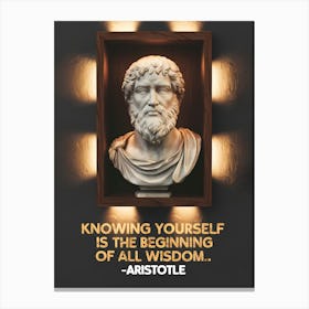 Bust Of Aristotle Canvas Print
